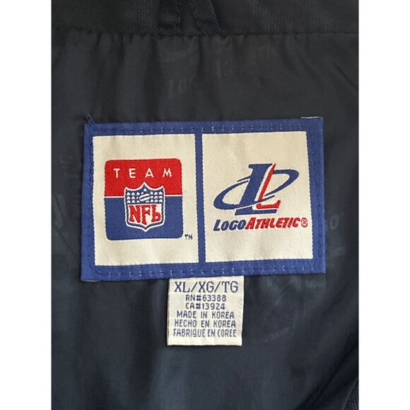 Vintage Logo Athletic NFL Team Super Bowl XXXII Navy Jacket XL Nylon Windbreaker - Picture 3 of 9